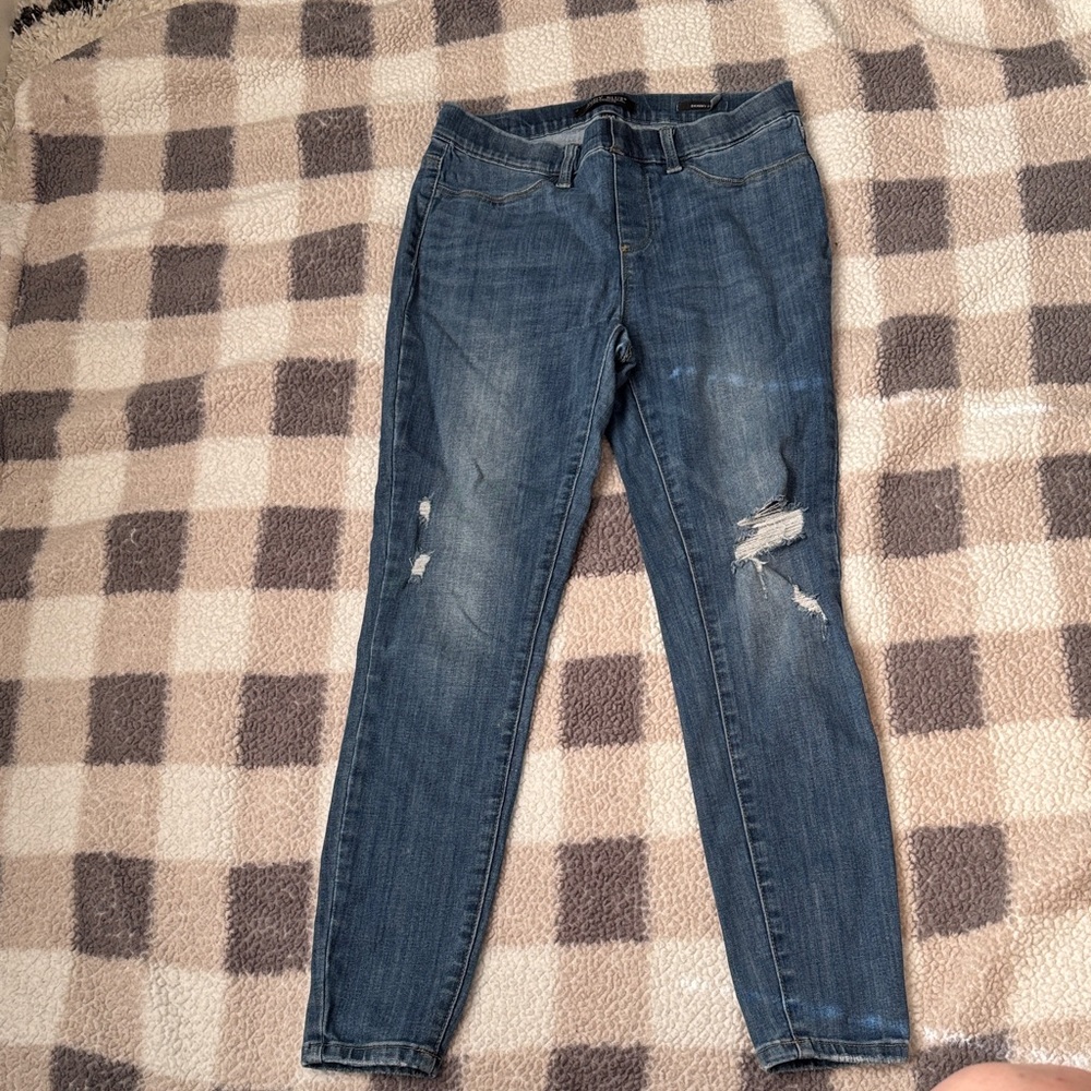 Judy Blue Distressed Skinny Jeans - Dark Blue